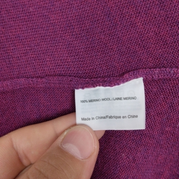 Tory Burch Lizzie Cashmere Sweater Top in Magenta Size XS - Picture 5 of 5